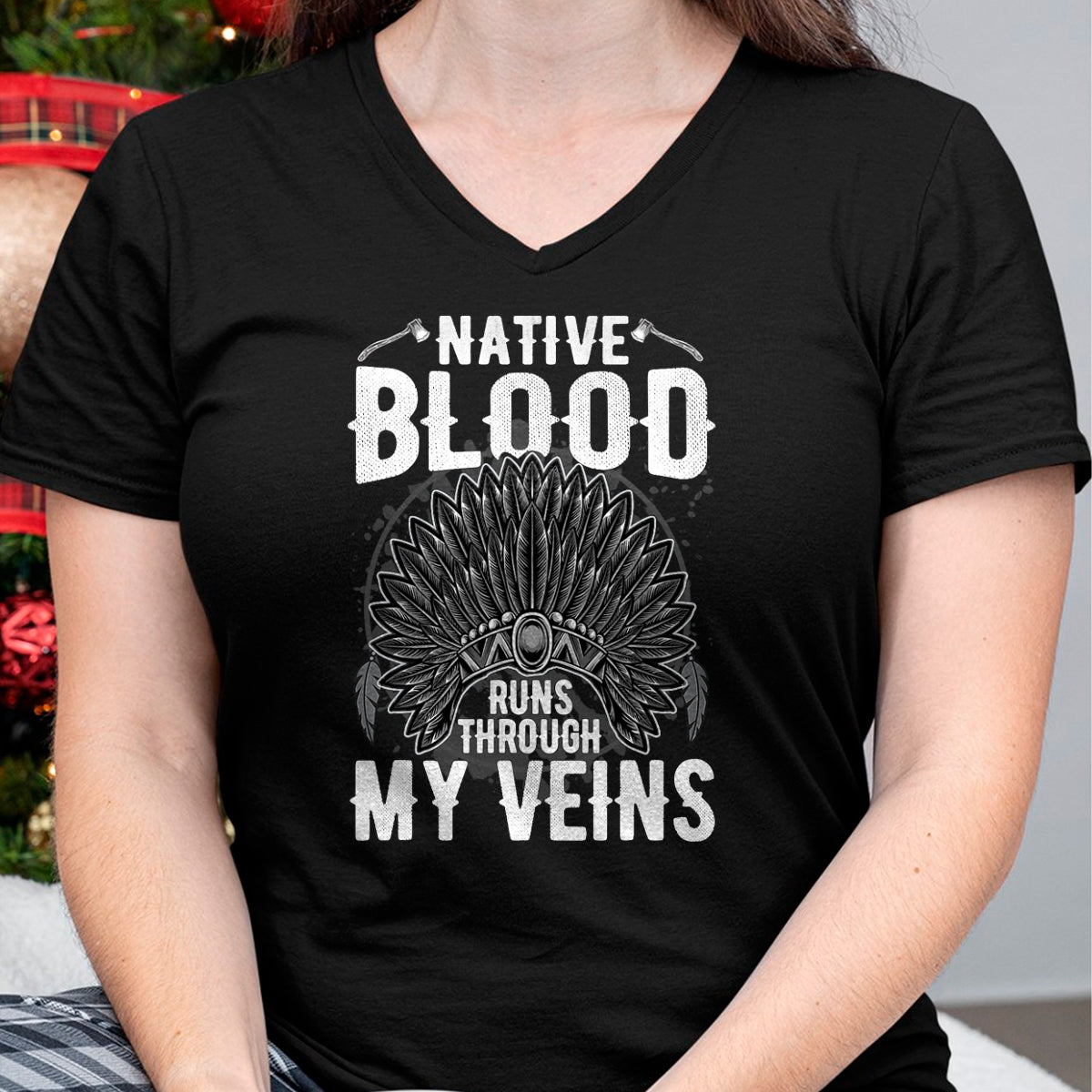 Native American T-Shirts, Vintage Native American Unisex T-Shirt/Hoodie/Sweatshirt HLT00 - Native American Blood Pride T-Shirt