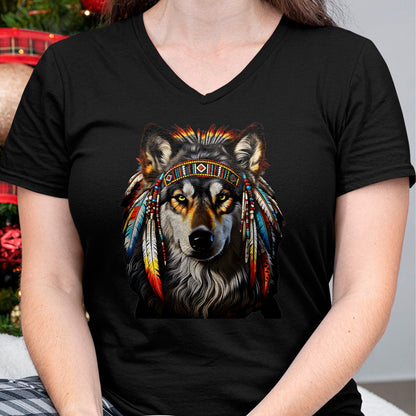 Native American T-Shirts, Vintage Native American Unisex T-Shirt/Hoodie/Sweatshirt HLT00 - Native American Wolf - Indian Wolf T-Shirt (1)