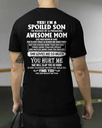 JUNE - SPOILED SON OF AWESOME MOM - PERFECT GIFT FROM MOM - HLT06 (SKU2604-175-06)