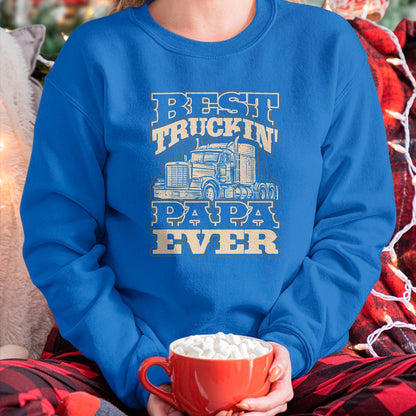 Best Truck Driver Life Shirt, Funny Trucker UnisexT-Shirt/Hoodie/Sweatshirt HLT00 - Best Truckin Papa Semi Truck Driver Trucker Life T-Shirt