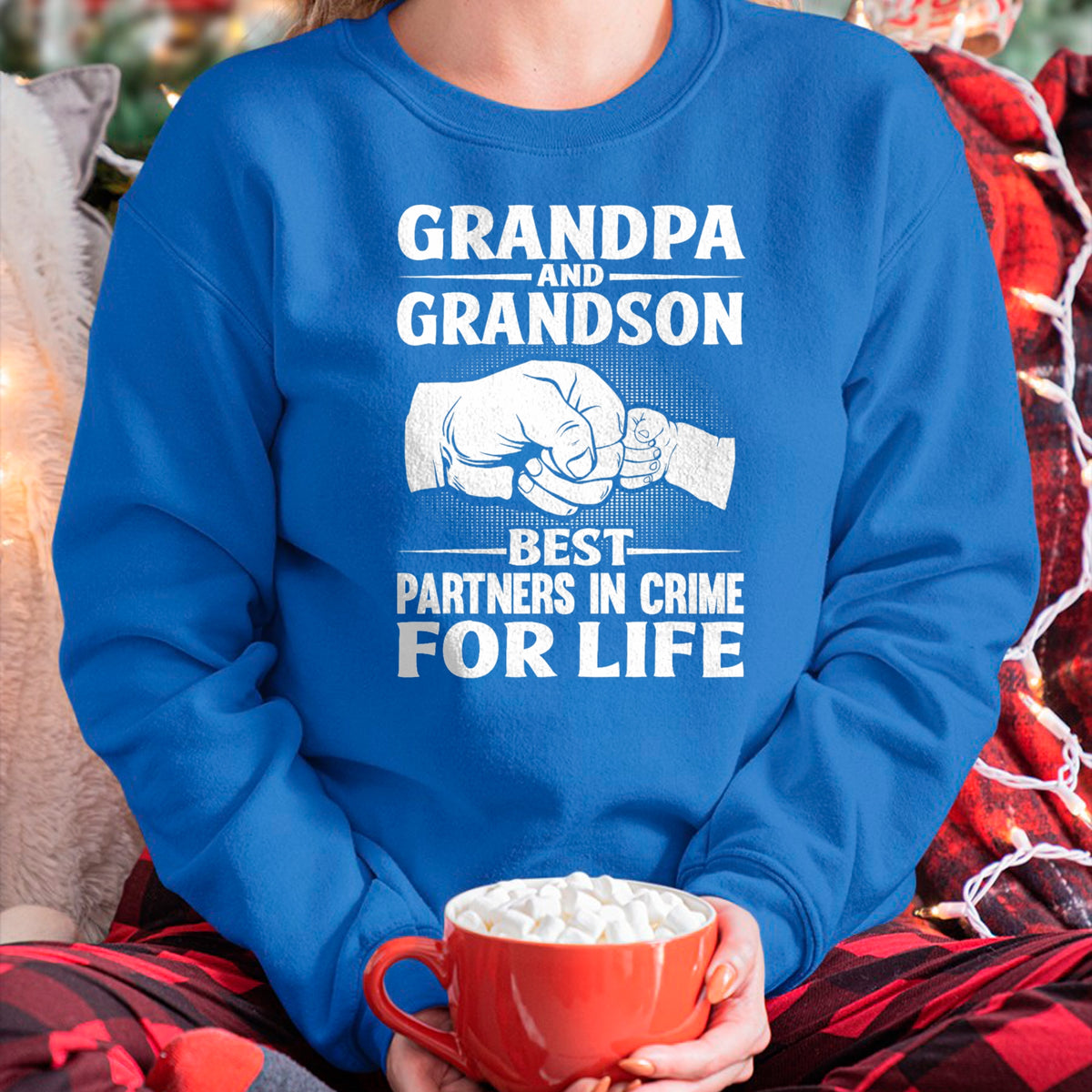 Best Grandpa Shirt, Proud Grandpa Unisex T-Shirt/Hoodie/Sweatshirt HLT00 - Grandpa and GrandSon Best Partners in Crime For Life