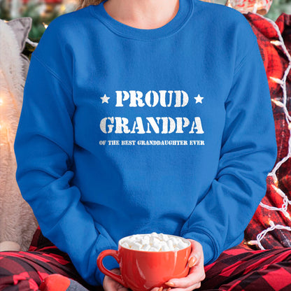 Best Grandpa Shirt, Proud Grandpa Unisex T-Shirt/Hoodie/Sweatshirt HLT00 - Proud Grandpa of the best granddaughter ever tshirt