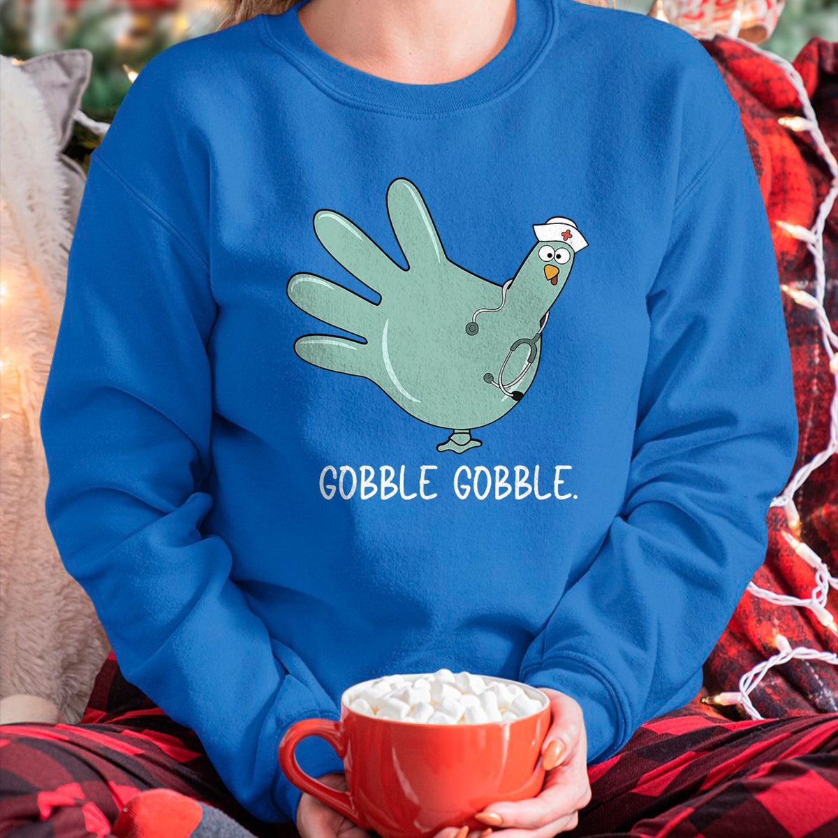 Funny Nurse Shirt, Nurse Unisex T-Shirt/Hoodie/Sweatshirt HLT00 - Turkey Glove Nurse Thanksgiving T-Shirt