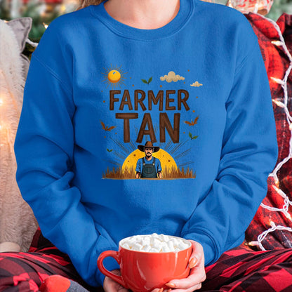 Best Farmer Life Shirt, Funny Farmer UnisexT-Shirt/Hoodie/Sweatshirt HLT00 - Farmer Tan Rustic Sun-Kissed Countryside T-Shirt