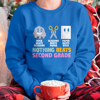 Best Teacher Shirt, Funny Teacher UnisexT-Shirt/Hoodie/Sweatshirt HLT00 - Nothing Beats 2nd Second Grade Back to School Teacher Kids T-Shirt