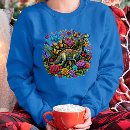 Best Dinosaur Lover Shirt, Funny Dinosaur UnisexT-Shirt/Hoodie/Sweatshirt HLT00 - Cottagecore Dinosaur Floral T-Shirt