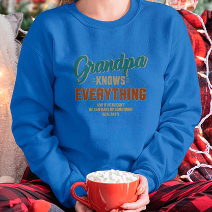 Best Grandpa Shirt, Proud Grandpa Unisex T-Shirt/Hoodie/Sweatshirt HLT00 - Funny grandpa knows everything for father's day T-Shirt (1)
