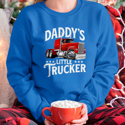 Best Truck Driver Life Shirt, Funny Trucker UnisexT-Shirt/Hoodie/Sweatshirt HLT00 - Daddy's Little Trucker - Semi Truck Driver Trucking T-Shirt