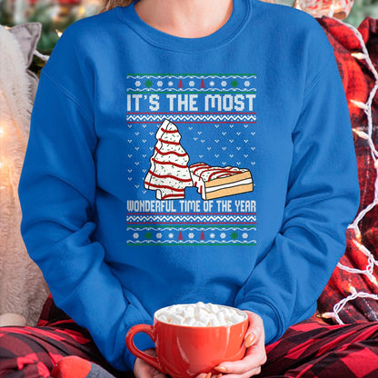 Christmas Shirts for Family, Funny christmas shirts, Christmas Unisex T-Shirt/Hoodie/Sweatshirt HLT00 - It's The Most Wonderful Time Of The Year Christmas tree cake T-Shirt