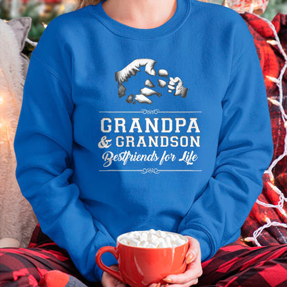 Best Grandpa Shirt, Proud Grandpa Unisex T-Shirt/Hoodie/Sweatshirt HLT00 - Grandfather Grandson Friends Fist Bump Shirt Grandpa Grandad T-Shirt