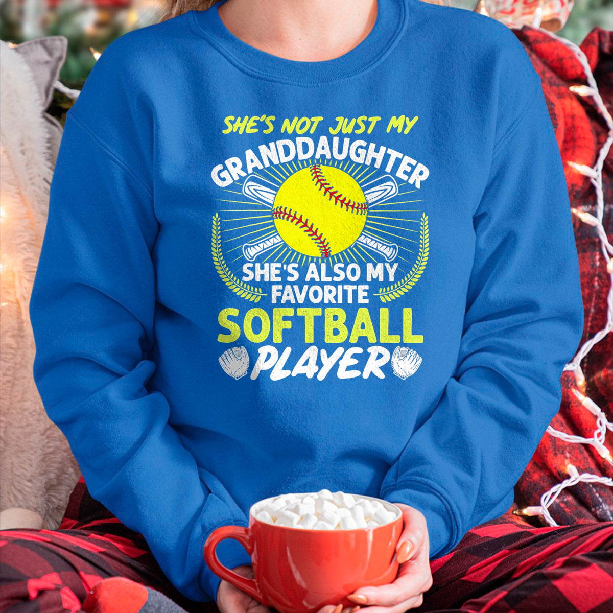 Best Grandpa Shirt, Proud Grandpa Unisex T-Shirt/Hoodie/Sweatshirt HLT00 - Funny My Granddaughter She's Also My Favorite Softball T-Shirt