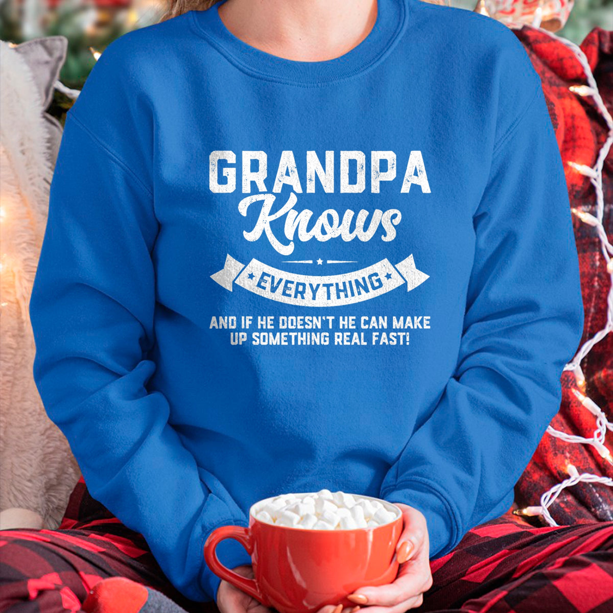 Best Grandpa Shirt, Proud Grandpa Unisex T-Shirt/Hoodie/Sweatshirt HLT00 - Grandpa Knows Everything 60th Gift Funny Father's Day T-Shirt