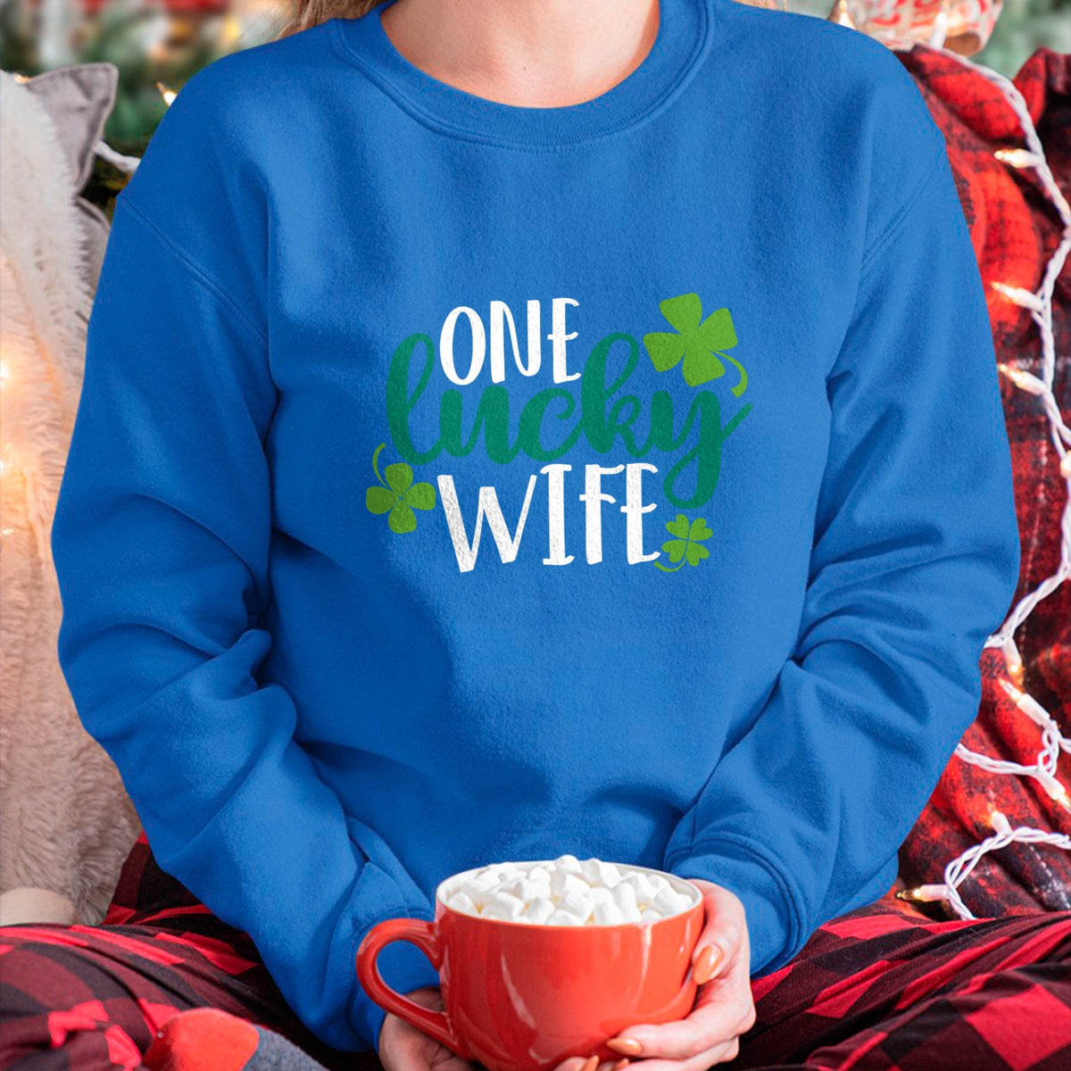 Best Wife Shirt, Wife and Husband Unisex T-Shirt/Hoodie/Sweatshirt HLT00 - Gift for wife T shirt, lucky wife   One Lucky Wife Irish St Patricks Day Womens Girls Funny Gift Lon