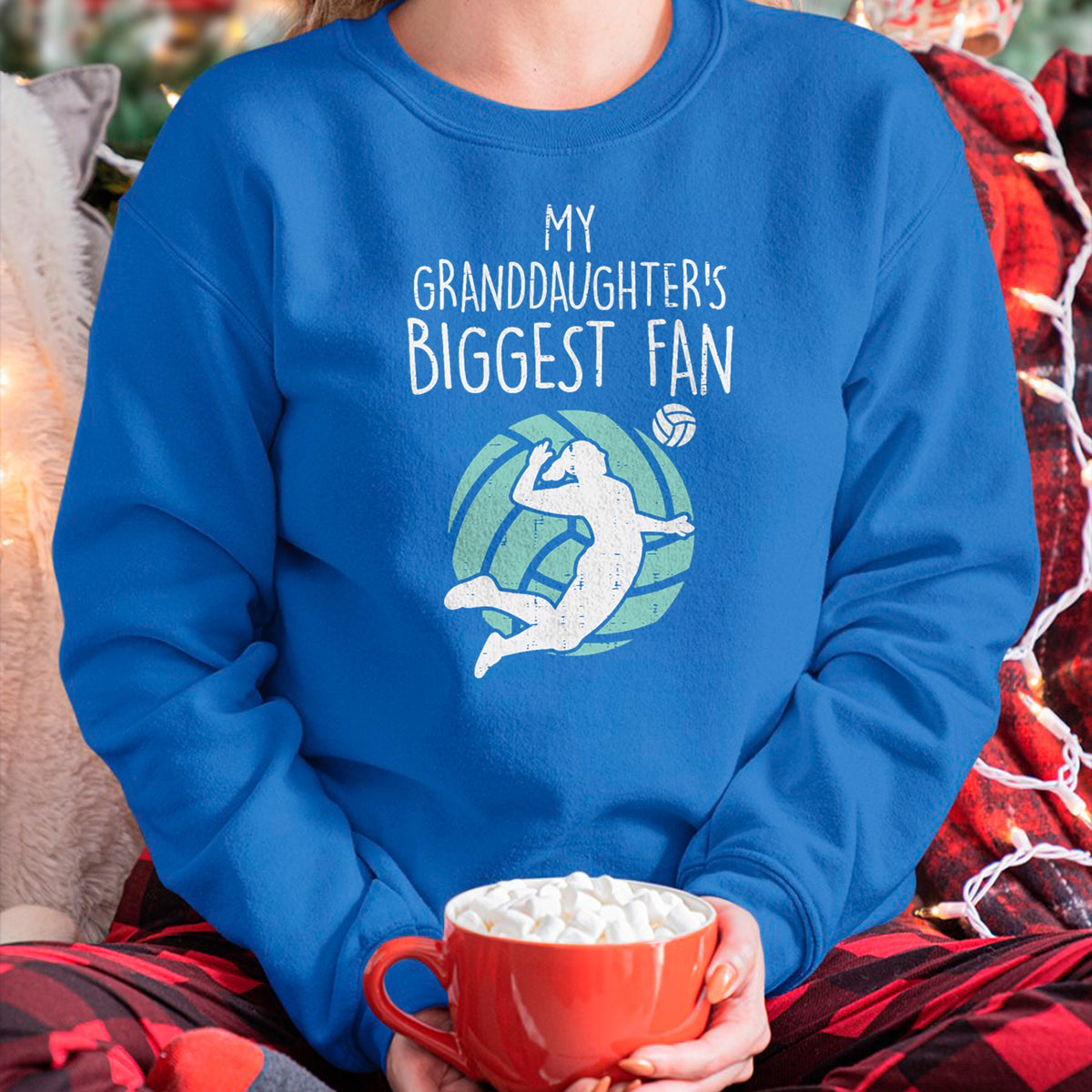 Best Grandpa Shirt, Proud Grandpa Unisex T-Shirt/Hoodie/Sweatshirt HLT00 - Granddaughters Biggest Fan Volleyball Family Grandma Grandpa T-Shirt