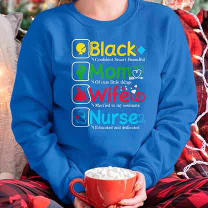 Funny Nurse Shirt, Nurse Unisex T-Shirt/Hoodie/Sweatshirt HLT00 - Black Nurse Mommy Wife - African American Mothers Women Mom T-Shirt