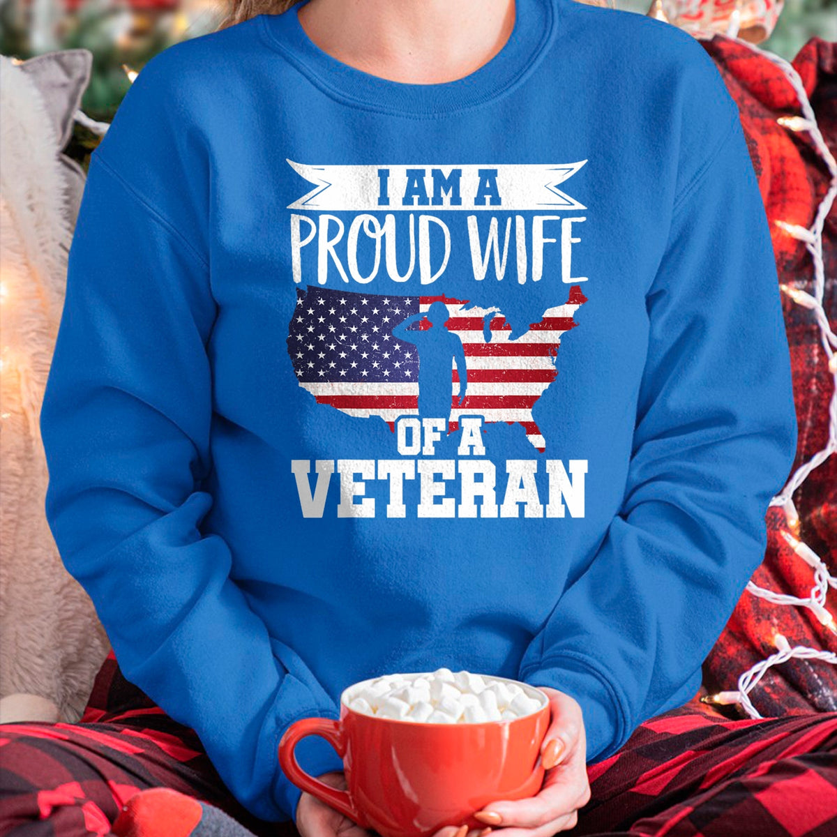 Best Wife Shirt, Wife and Husband Unisex T-Shirt/Hoodie/Sweatshirt HLT00 - Gift for wife T shirt, lucky wife   Proud Wife Of Veteran Nothing Scares Patriotic Veterans Day T-Sh