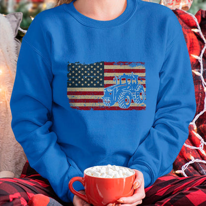 Best Farmer Life Shirt, Funny Farmer UnisexT-Shirt/Hoodie/Sweatshirt HLT00 - Farm Tractors USA Flag Patriotic Farming Gift T-Shirt Small