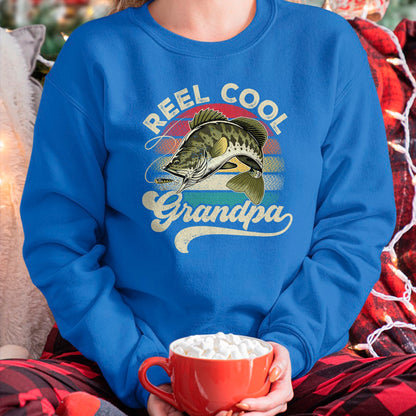 Best Grandpa Shirt, Proud Grandpa Unisex T-Shirt/Hoodie/Sweatshirt HLT00 - Reel Cool Grandpa Fishing Vintage Retro Father's Day Men Dad T-Shirt