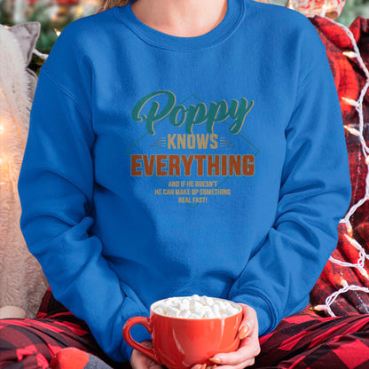 Best Grandpa Shirt, Proud Grandpa Unisex T-Shirt/Hoodie/Sweatshirt HLT00 - Funny poppy knows everything for grandpa and father's day T-Shirt (1)