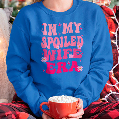 Best Wife Shirt, Wife and Husband Unisex T-Shirt/Hoodie/Sweatshirt HLT00 - Gift for wife T shirt, spoiled wife   In My Spoiled Wife Era Sweatshirt (3)
