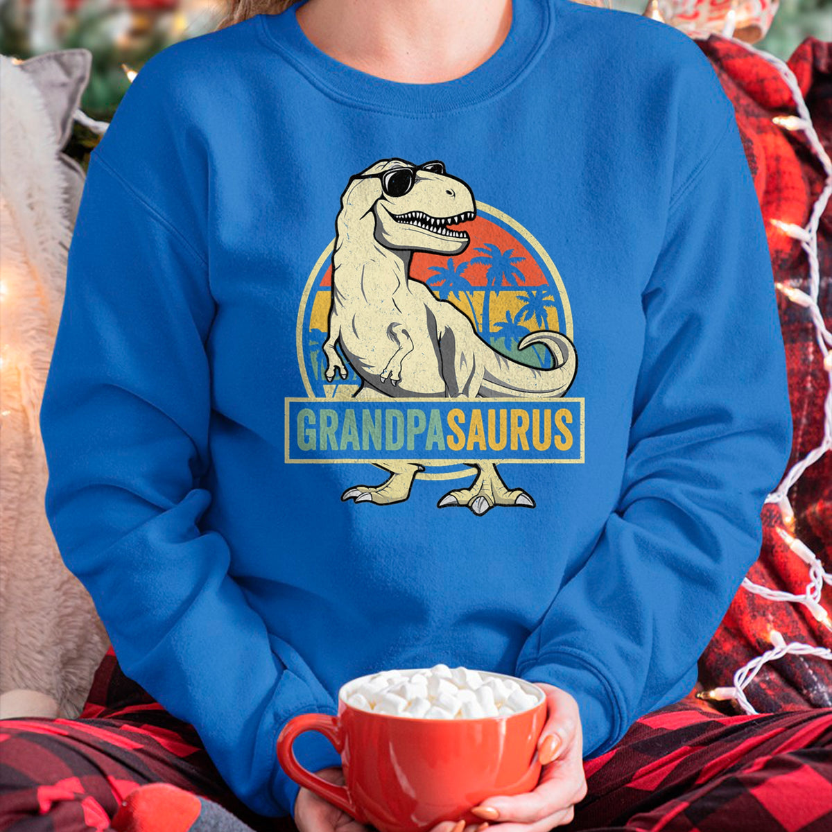 Best Grandpa Shirt, Proud Grandpa Unisex T-Shirt/Hoodie/Sweatshirt HLT00 - Grandpasaurus T Rex Dinosaur Grandpa Saurus Family Matching T-Shirt