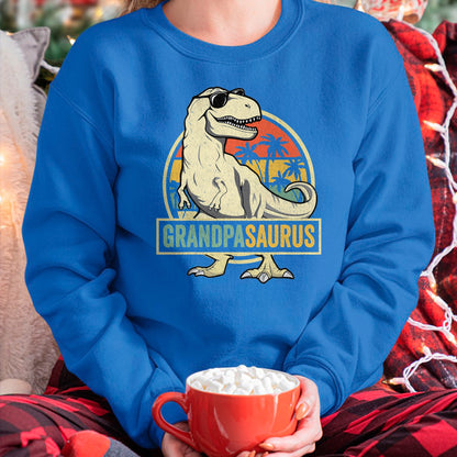 Best Grandpa Shirt, Proud Grandpa Unisex T-Shirt/Hoodie/Sweatshirt HLT00 - Grandpasaurus T Rex Dinosaur Grandpa Saurus Family Matching T-Shirt