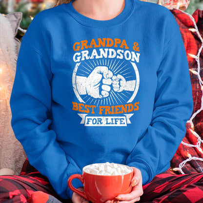 Best Grandpa Shirt, Proud Grandpa Unisex T-Shirt/Hoodie/Sweatshirt HLT00 - Grandpa and Grandson Best Friends for Life Grandfather T-Shirt