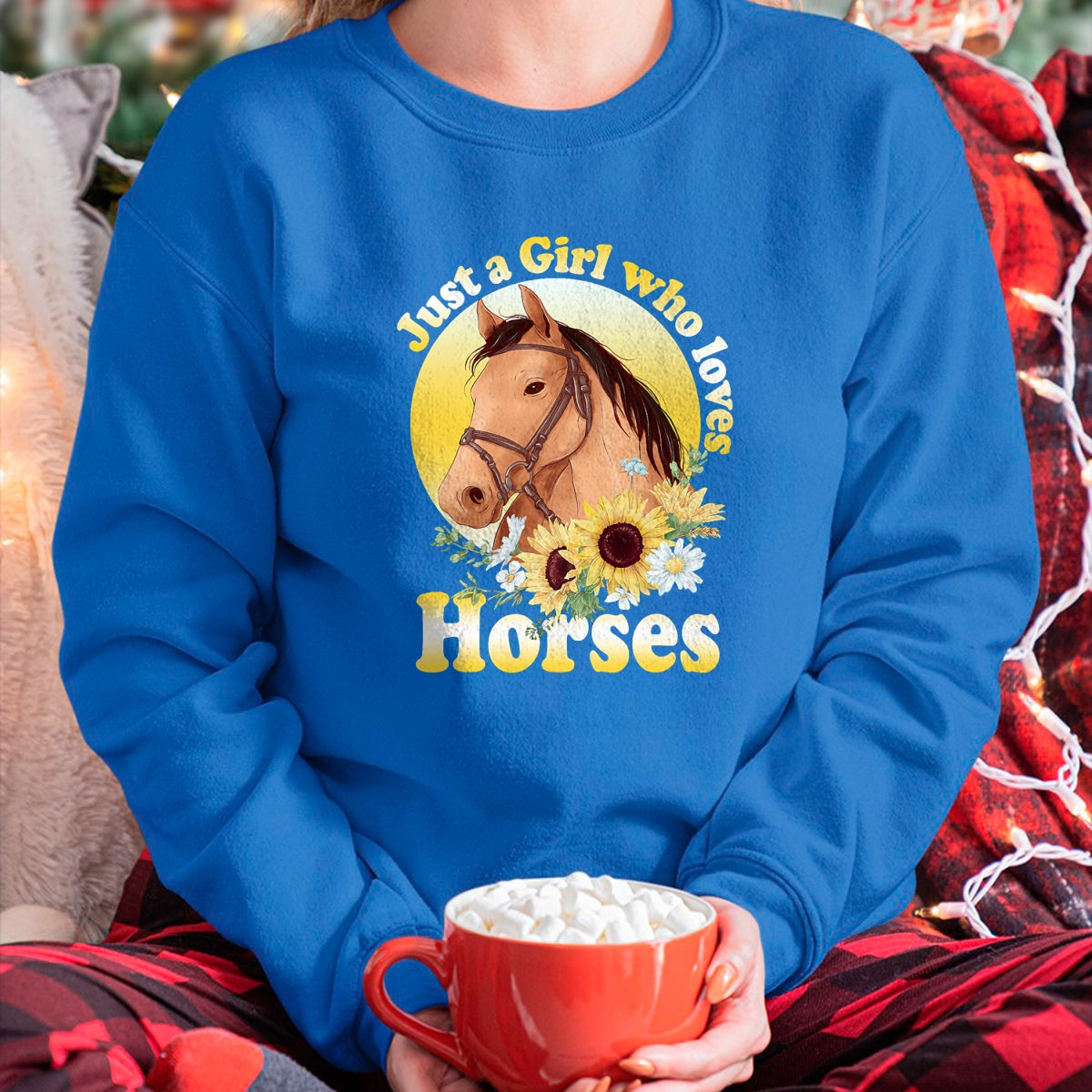 Best Farmer Life Shirt, Funny Farmer UnisexT-Shirt/Hoodie/Sweatshirt HLT00 - Just A Girl Who Loves Horses - Riding Girls T-Shirt Small