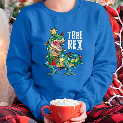 Best Dinosaur Lover Shirt, Funny Dinosaur UnisexT-Shirt/Hoodie/Sweatshirt HLT00 - Dinosaur Christmas Tree Rex Pajamas Men Boys Xmas Lights T-Shirt Small