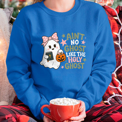 Best Teacher Shirt, Funny Teacher UnisexT-Shirt/Hoodie/Sweatshirt HLT00 - Ain't No Ghost Like The Holy Ghost Spooky Teacher Halloween T-Shirt
