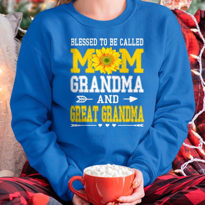 Best Grandma Shirt, Proud Grandma Unisex T-Shirt/Hoodie/Sweatshirt HLT00 - Blessed To Be Called Mom Grandma Great Grandma Mother's Day T-Shirt