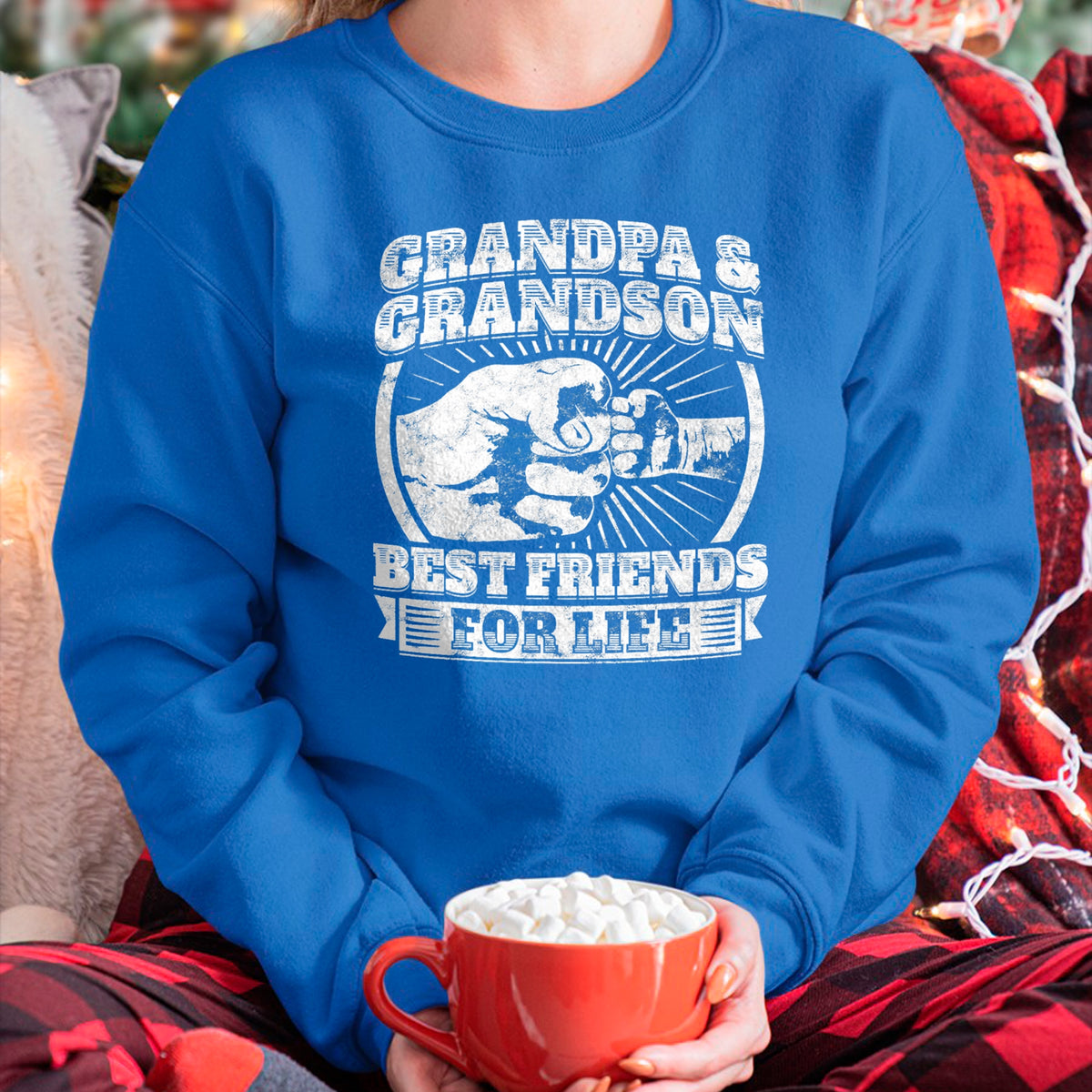 Best Grandpa Shirt, Proud Grandpa Unisex T-Shirt/Hoodie/Sweatshirt HLT00 - Grandpa And Grandson Gift Family Shirt Grandad Fist Bump Tee T-Shirt