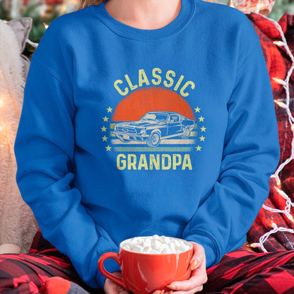 Best Grandpa Shirt, Proud Grandpa Unisex T-Shirt/Hoodie/Sweatshirt HLT00 - Funny Grandpa Classic Car Graphic Vintage Retro T-Shirt