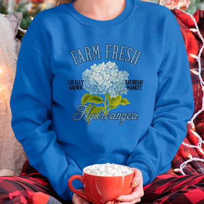 Best Farmer Life Shirt, Funny Farmer UnisexT-Shirt/Hoodie/Sweatshirt HLT00 - Hydrangea Farmers Market Gardening Farm A Fresh Hydrangea T-Shirt