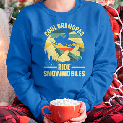 Best Grandpa Shirt, Proud Grandpa Unisex T-Shirt/Hoodie/Sweatshirt HLT00 - Cool Snowmobile Art For Men Grandpa Snowmobiling Snowmobile T-Shirt