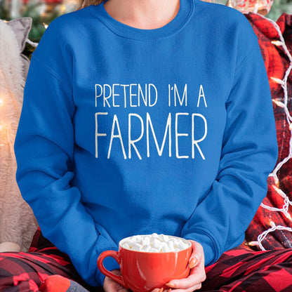 Best Farmer Life Shirt, Funny Farmer UnisexT-Shirt/Hoodie/Sweatshirt HLT00 - Pretend I'm A Farmer Shirt Adult Kids Men Women Costume T-Shirt, Men, Black, Large