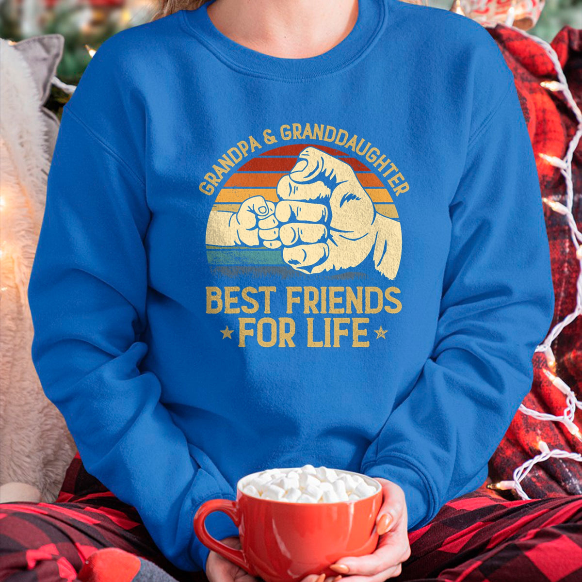 Best Grandpa Shirt, Proud Grandpa Unisex T-Shirt/Hoodie/Sweatshirt HLT00 - Grandpa Granddaughter Matching Family Shirt Fist Bump T-Shirt
