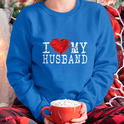 Best Wife Shirt, Wife and Husband Unisex T-Shirt/Hoodie/Sweatshirt HLT00 - I Love My Husband, Awesome Vintage Style Husband Love T-Shirt