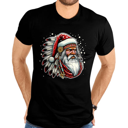 Native American T-Shirts, Vintage Native American Unisex T-Shirt/Hoodie/Sweatshirt HLT00 - Native American Santa Claus Christmas Santa Xmas T-Shirt (2)