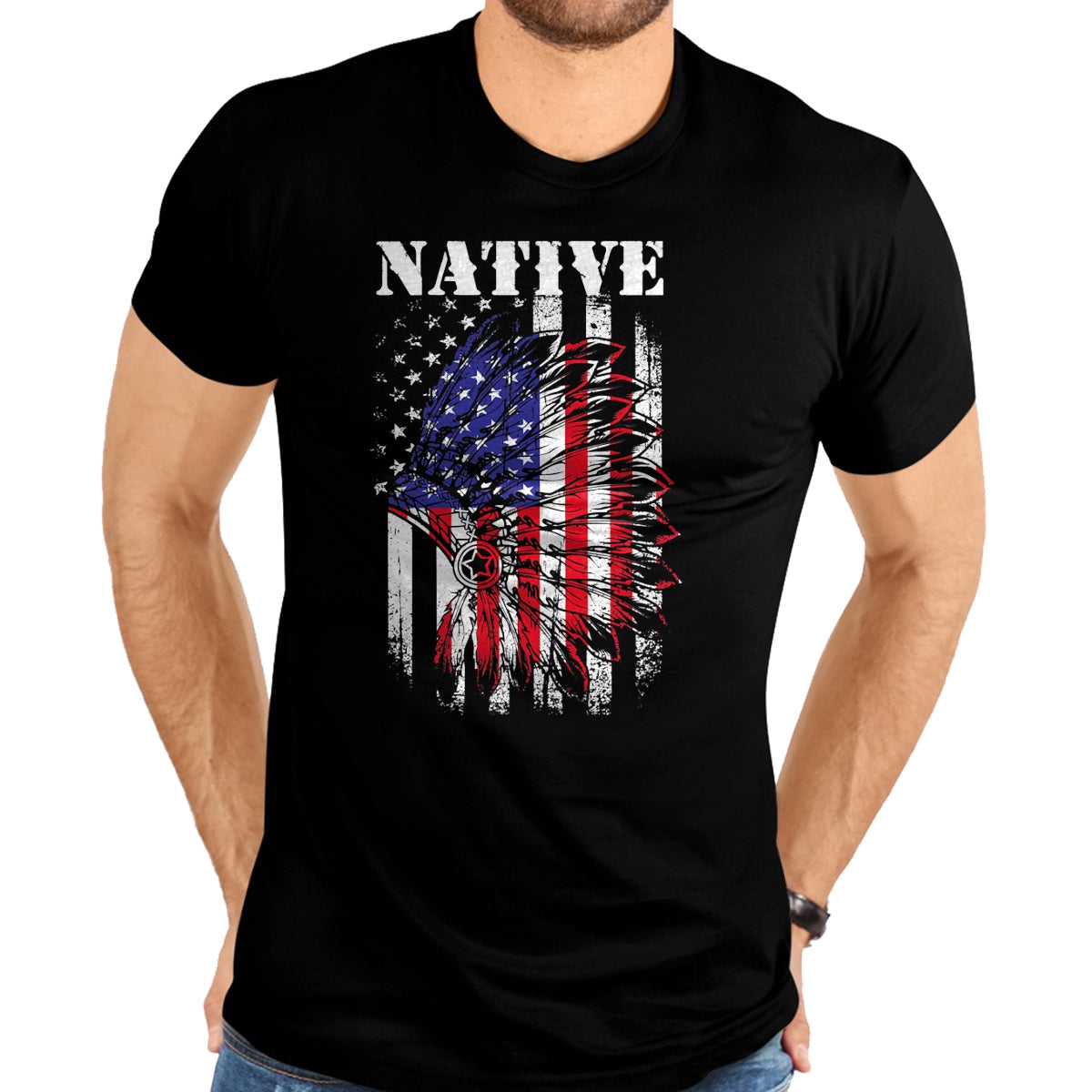 Native American T-Shirts, Vintage Native American Unisex T-Shirt/Hoodie/Sweatshirt HLT00 - Native American Flag Indigenous Native American Tribe T-Shirt (1)