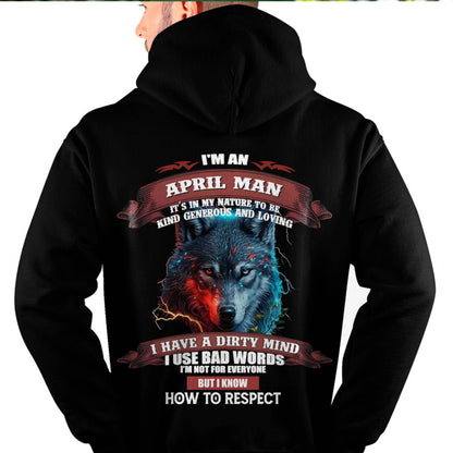 APRIL - KNOW HOW TO RESPECT - BIRTHDAY T-SHIRT FOR MEN - HLT04 (SKU12-162-04)