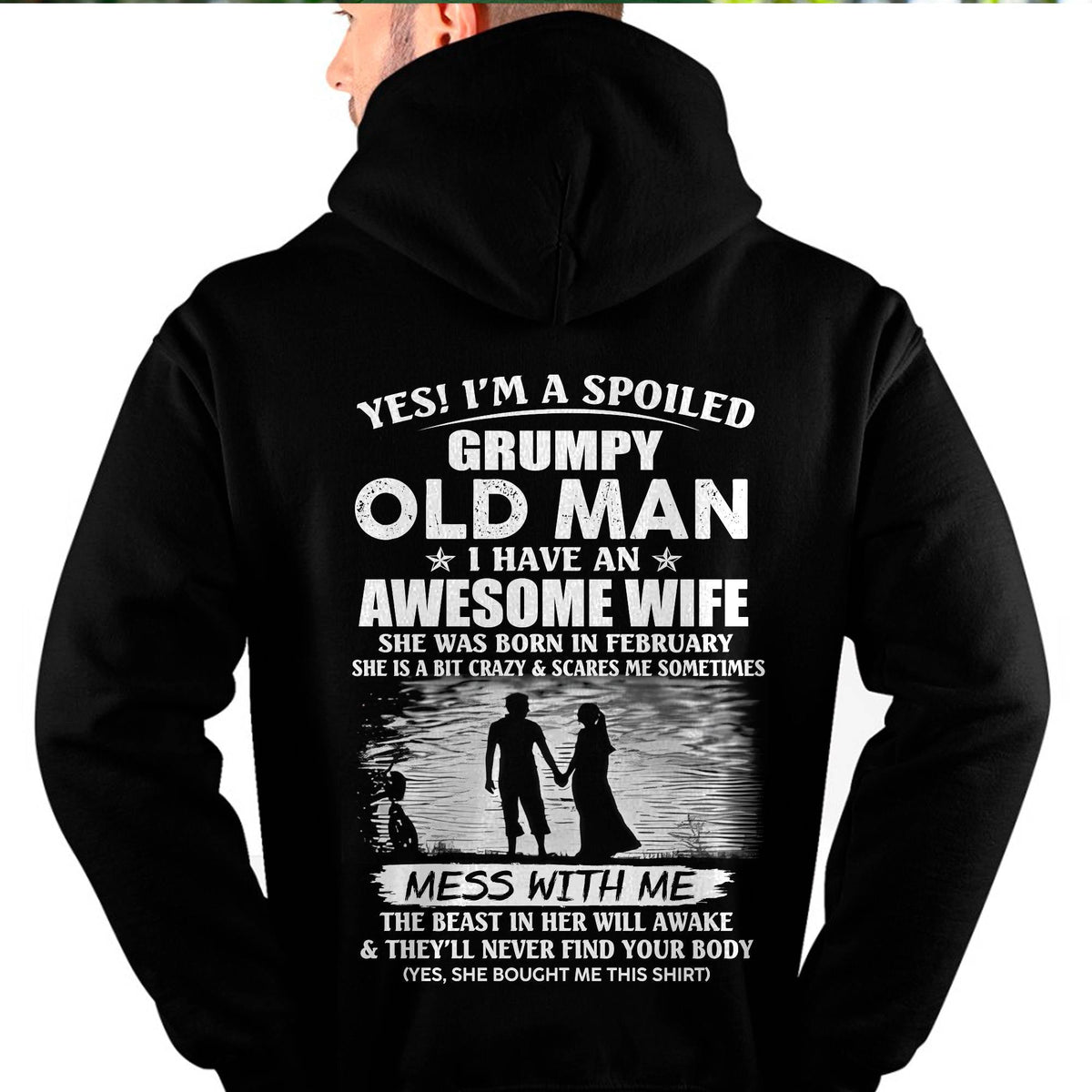 FEBRUARY - GRUMPY OLD MAN T-SHIRT – AWESOME WIFE GIFT FROM WIFE - HLT02 (SKU10-79-02)