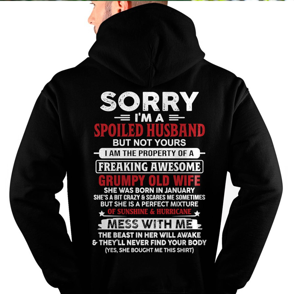 January - Spoiled Husband - Perfect Gift From Wife - HLT01 (SKU11-02-01)