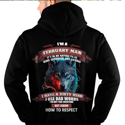 FEBRUARY - KNOW HOW TO RESPECT - BIRTHDAY T-SHIRT FOR MEN - HLT02 (SKU12-162-02)