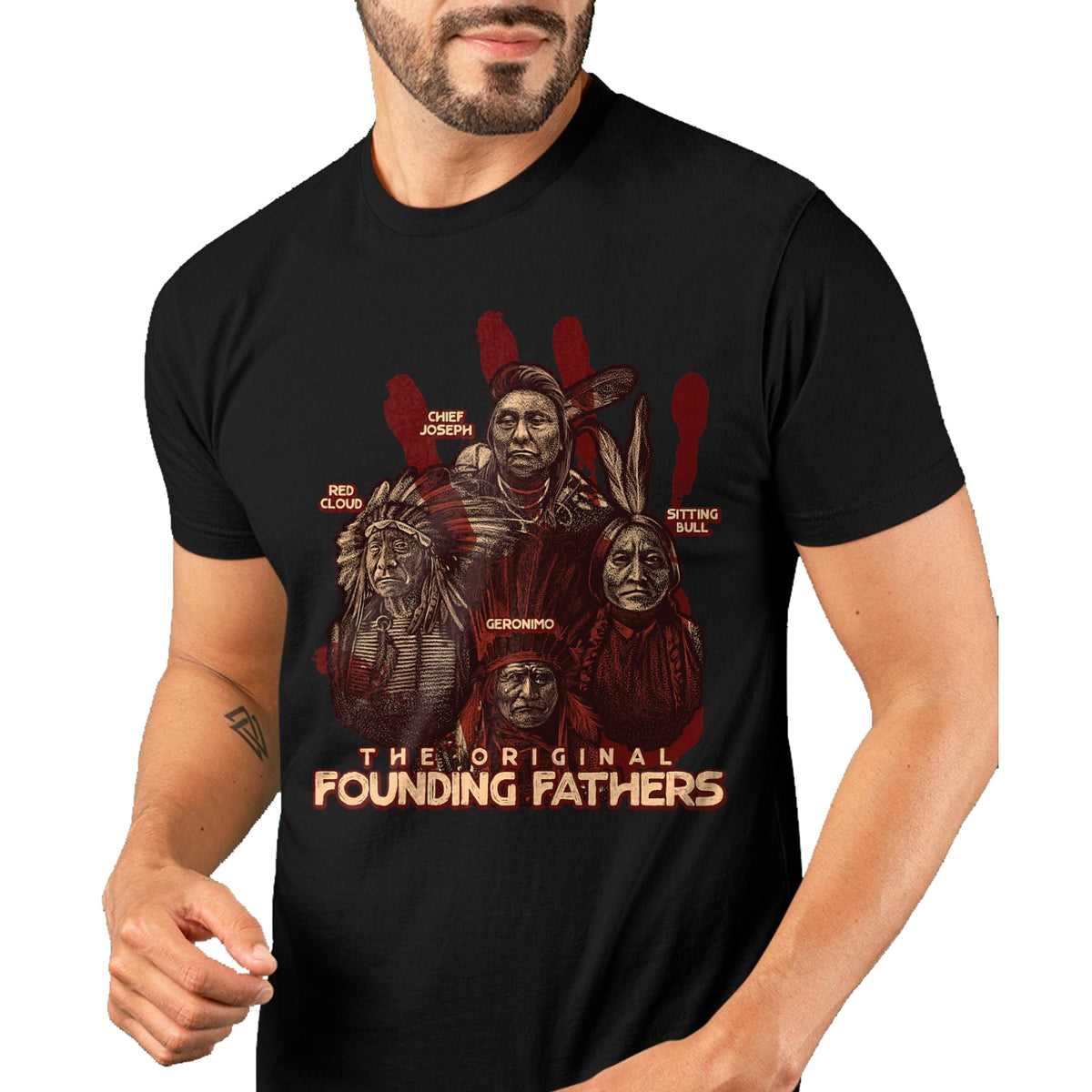 Native American T-Shirts, Vintage Native American Unisex T-Shirt/Hoodie/Sweatshirt HLT00 - The Original Founding Fathers Native American T-Shirt (1)