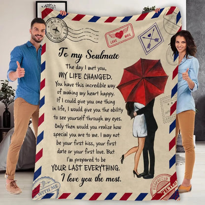 Soulmate Blanket – Romantic Love Letter Throw Blanket from Husband