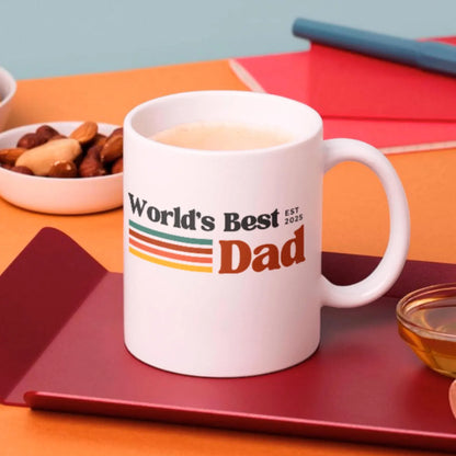 TO THE BEST DAD EST 2025 MUG - GIFT FROM DAUGHTER - HLT00