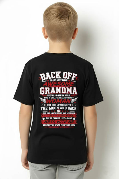 APRIL, SHE IS FRAGILE LIKE A BOMB MESS WITH ME - SHIRT FROM GRANDMA TO GRANDSON - HLT04 (SKU2608-07-04)