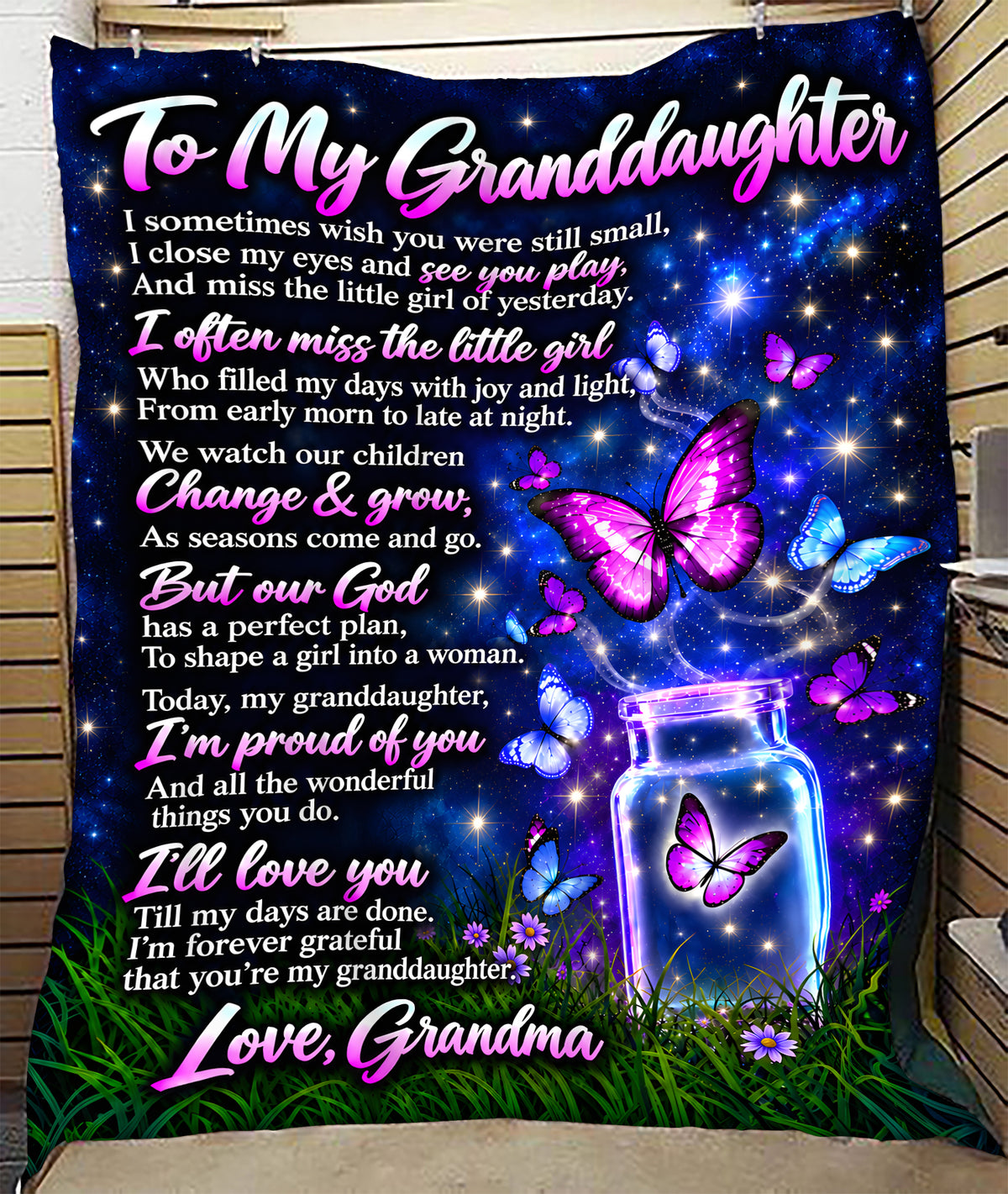 To My Granddaughter Blanket – Forever Loved, Gift from Grandma - HLT00 (SKU2610-676)