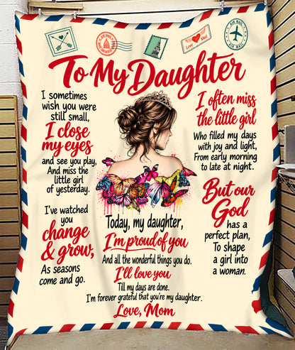 Special Gift For Your Daughter Blanket – Heartwarming Gift From Mom - HLT00 (SKU2610-900)